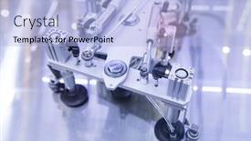  Presentation with compressed air - Amazing presentation design having robotic-pneumatic-piston-sucker-unit backdrop and a light blue colored foreground