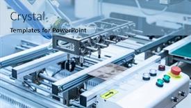  Presentation with compressed air - Presentation with robotic-pneumatic-piston-sucker-unit background and a  colored foreground