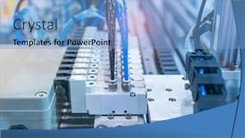  Presentation with compressed air - Colorful theme enhanced with robotic-pneumatic-piston-unit backdrop and a light blue colored foreground