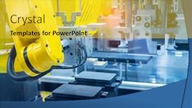  Presentation with robotic - PPT theme having robotic-screen-protector-film background and a yellow colored foreground