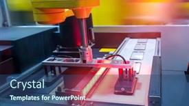  Presentation with robotic - Audience pleasing slide set consisting of robotic-screen-protector-film backdrop and a ocean colored foreground