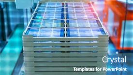  Presentation with robotic - Beautiful theme featuring robotic-screen-protector-film backdrop and a ocean colored foreground