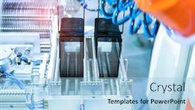  Presentation with robotic - Audience pleasing slide deck consisting of robotic-screen-protector-film backdrop and a light blue colored foreground