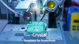  Presentation with printed boards - Beautiful presentation design featuring robotic system for automatic checking backdrop and a teal colored foreground