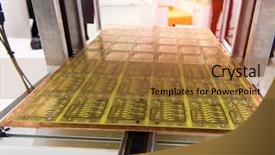  Presentation with printed boards - Amazing slide set having robotic system for automatic microchip backdrop and a gold colored foreground