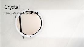  Presentation with robot - PPT layouts having robotic vacuum cleaner cleaning laminate background and a light gray colored foreground