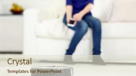  Presentation with room cleaning - Presentation design with robotic vacuum cleaner cleaning background and a lemonade colored foreground