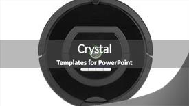  Presentation with vacuum cleaner robot - Amazing slide set having robotic vacuum cleaner isolated backdrop and a dark gray colored foreground