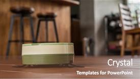  Presentation with robotic - PPT theme with robotic vacuum cleaner working background and a  colored foreground
