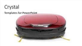  Presentation with robotic - Slide deck enhanced with robotic vacuum cleaner background and a  colored foreground