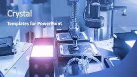  Presentation with sensor - Slide set featuring robotic vision sensor camera system background and a teal colored foreground