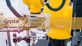  Presentation with sensor - Cool new presentation with robotic vision sensor camera system backdrop and a yellow colored foreground