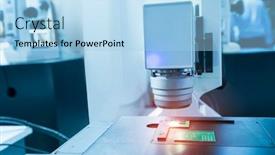  Presentation with sensor - Theme enhanced with robotic vision sensor camera system background and a light blue colored foreground