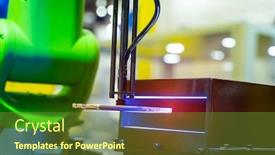  Presentation with vision - Cool new PPT theme with robotic-vision-sensor-camera-system backdrop and a tawny brown colored foreground