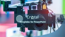  Presentation with sensor - PPT layouts having robotic-vision-sensor-camera-system background and a ocean colored foreground