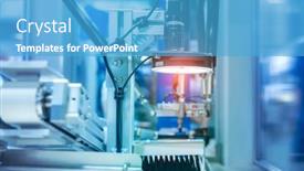  Presentation with manufacturing industry - Presentation with robotic-vision-sensor-camera-system background and a teal colored foreground