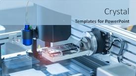  Presentation with vision - Presentation design consisting of robotic-vision-sensor-camera-system background and a light blue colored foreground