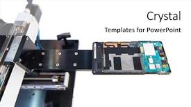  Presentation with sensor - PPT theme consisting of robotic vision sensor camera system background and a  colored foreground