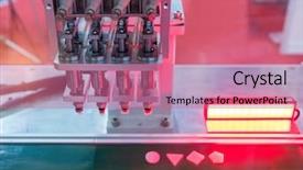  Presentation with machine vision - Beautiful presentation featuring robotic vision system backdrop and a coral colored foreground