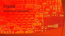  Presentation with abstract red - Colorful PPT theme enhanced with robotics blue green - abstract red pcb background backdrop and a dark gray colored foreground