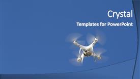  Presentation with personal - Presentation having robotics blue green - personal drone flying background and a  colored foreground