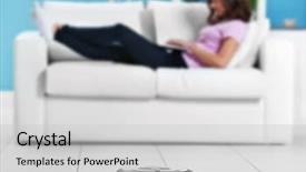  Presentation with room cleaning - PPT layouts having robots leg - cleaning concept - automatic robotic background and a light gray colored foreground