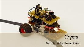  Presentation with self driving - PPT theme having robots small - new robot project driving background and a coral colored foreground