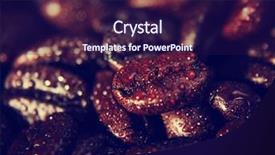  Presentation with sack of coffee beans - Presentation design featuring robust - background with coffee beans background and a wine colored foreground