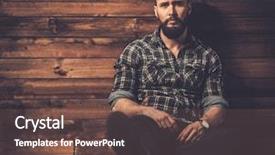  Presentation with rural - PPT layouts featuring robust - handsome man wearing checkered shirt background and a tawny brown colored foreground