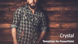  Presentation with rural - Amazing theme having robust - handsome man wearing checkered shirt backdrop and a tawny brown colored foreground