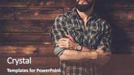  Presentation with rural - Theme enhanced with robust - handsome man wearing checkered shirt background and a tawny brown colored foreground