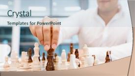  Presentation with plants in office - Amazing presentation theme having robust - two businessmen with chess backdrop and a lemonade colored foreground