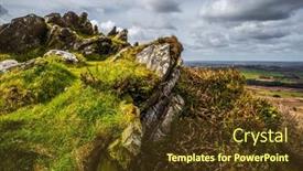  Presentation with france - Theme featuring roc-h-trevezel-in-brittany background and a tawny brown colored foreground