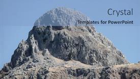  Presentation with mountains - Beautiful slide deck featuring rocca-di-novara-peak backdrop and a light blue colored foreground