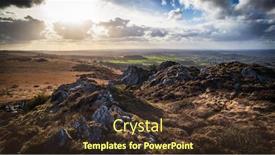  Presentation with summit - PPT layouts having roch-trevezel-summit-in-monts background and a tawny brown colored foreground