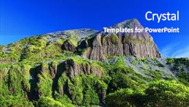  Presentation with cyber dos - Cool new PPT theme with rocha dos bordoes in flores backdrop and a cobalt blue colored foreground