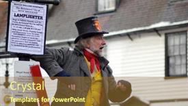  Presentation with actor - Cool new PPT theme with rochester-city-kent-england-dec backdrop and a tawny brown colored foreground
