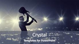  Presentation with elegant - Slide set featuring rock - elegant guitarist silhouette mixed media background and a ocean colored foreground