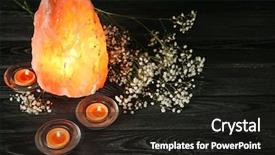  Presentation with table salt - PPT theme with rock - himalayan salt lamp candles background and a dark gray colored foreground
