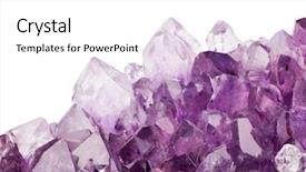  Presentation with crystals - Beautiful slide deck featuring rock - macro photo of lilac amethyst backdrop and a white colored foreground