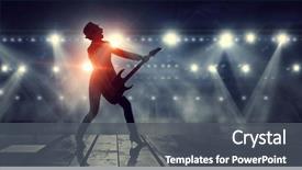  Presentation with rock music - Presentation theme consisting of rock - music is her lifestyle background and a dark gray colored foreground