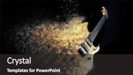  Presentation with electric guitar - Slide deck featuring rock - sexy electric guitar with fusin background and a dark gray colored foreground