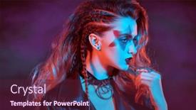  Presentation with punk rock music - Theme with rock-accessories-rock-and-pop background and a tawny brown colored foreground