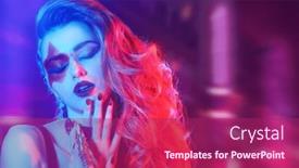  Presentation with rock music - Presentation theme enhanced with rock-and-pop-music-close background and a violet colored foreground