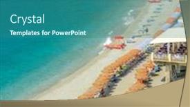  Presentation with rock - Audience pleasing theme consisting of rock-at-the-beach backdrop and a ocean colored foreground