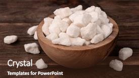  Presentation with natural product cancer - PPT layouts featuring rock candy - bowl of natural lump sugar background and a tawny brown colored foreground
