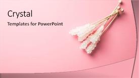  Presentation with wooden stick - PPT theme with rock candy - crystallized sugar on wooden stick background and a lemonade colored foreground