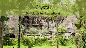  Presentation with bali temple - PPT theme consisting of rock candy - gunung kawi temple and candi background and a yellow colored foreground