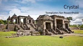  Presentation with candy - Theme featuring rock candy - main gate of ratu boko background and a light blue colored foreground