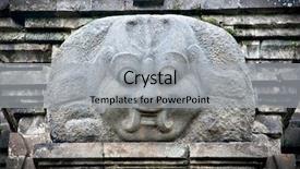  Presentation with rock stone - Amazing presentation theme having rock candy - stone craft in candi singosari backdrop and a light gray colored foreground